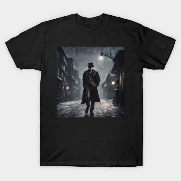 The Man in the Long Black Coat T-Shirt by IconsPopArt